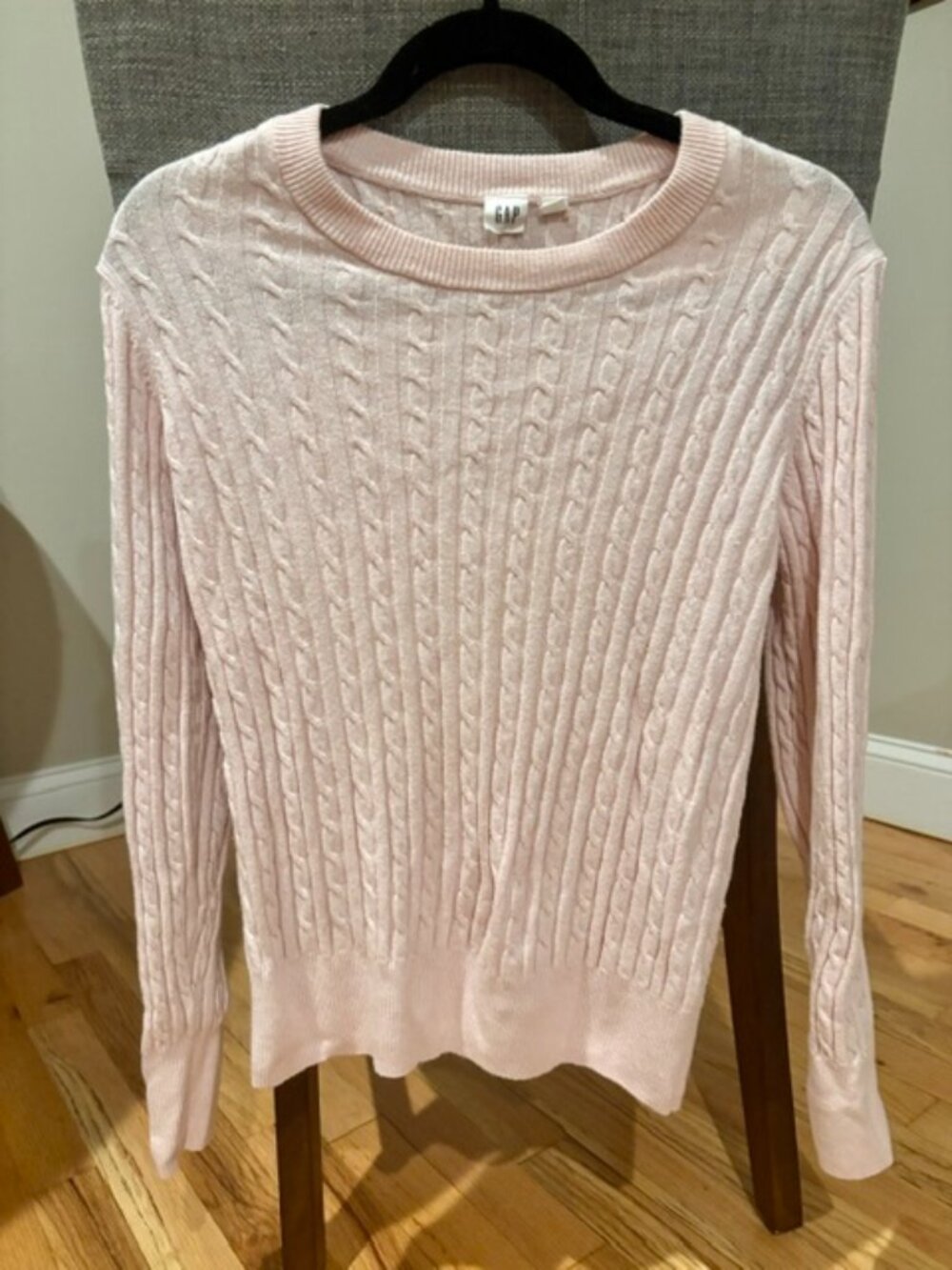 Light Pink Cable Knit Sweater